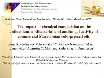 antioxidant, antibacterial and antifungal activity of  commercial Macedonian cold-pressed oils