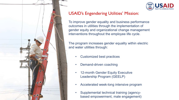 usaid s engendering utilities mission