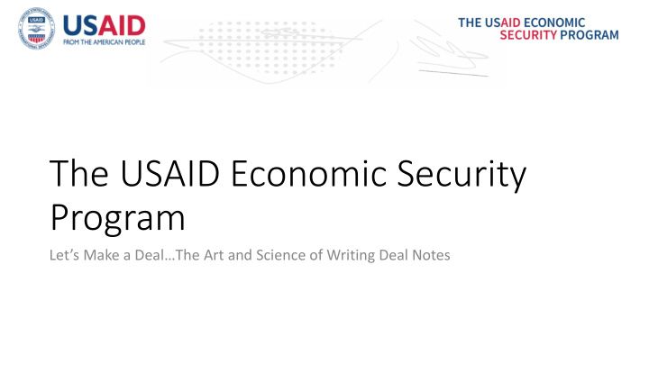 the usaid economic security program