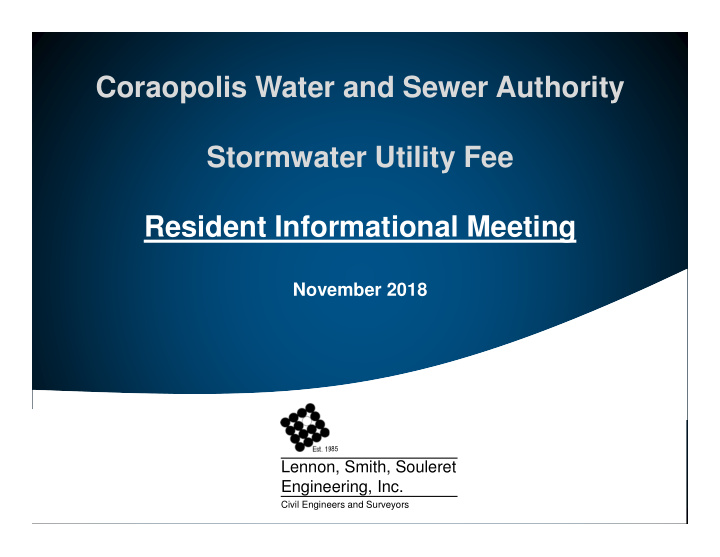 coraopolis water and sewer authority