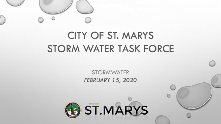 storm water task force