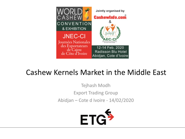 cashew kernels market in the middle east