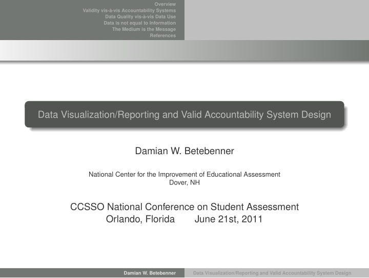 data visualization reporting and valid accountability