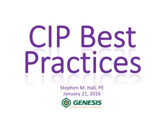 Stephen M. Hall, PE January 21, 2016  Plan  Requirements   Operations   Soils