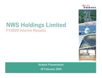 NWS Holdings Limited  FY2020 Interim Results  NWS Holdings Limited  FY2019 Annual Results