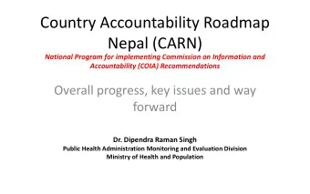 Nepal (CARN)  National Program for implementing Commission on Information and  Accountability