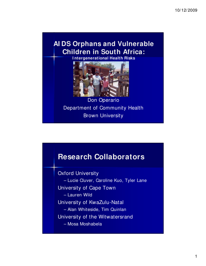 research collaborators