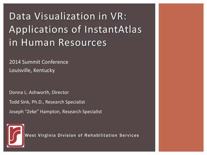 applications of instantatlas