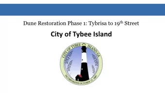 City of Tybee Island  Dune Restoration and Improvements to Pedestrian Promenade  Project Location