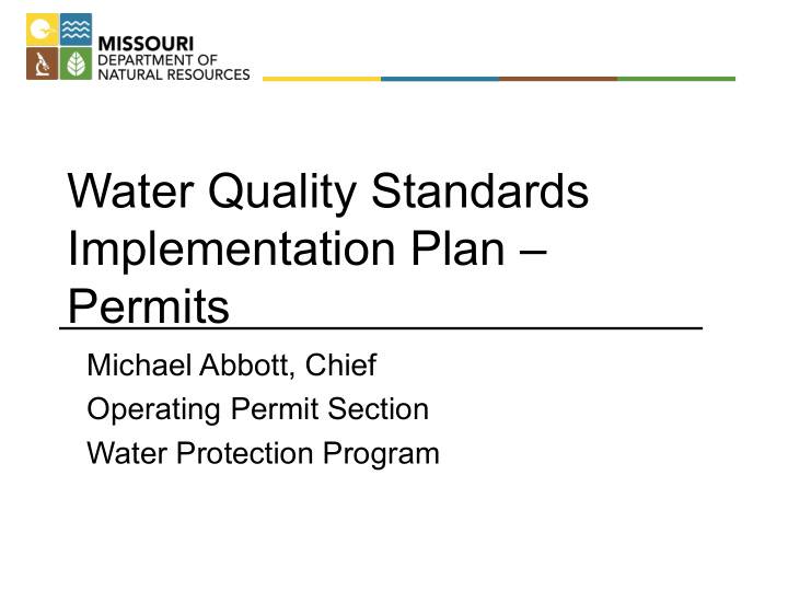 water quality standards implementation plan permits