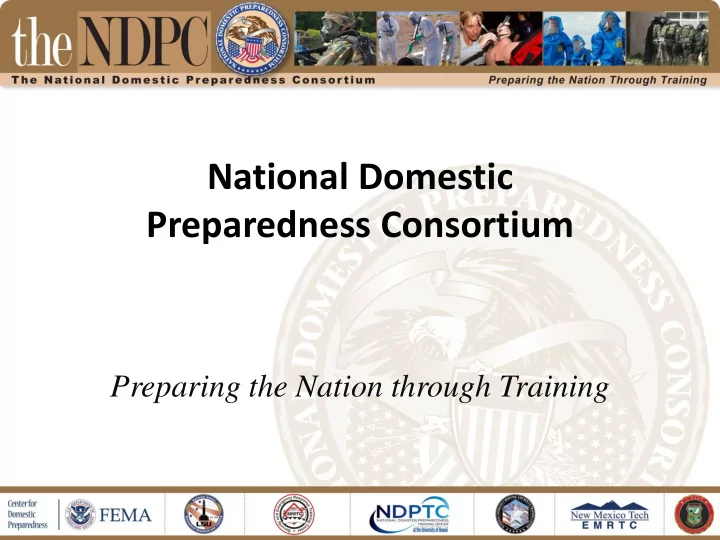 preparing the nation through training ndpc mission