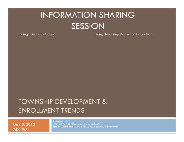 information sharing session