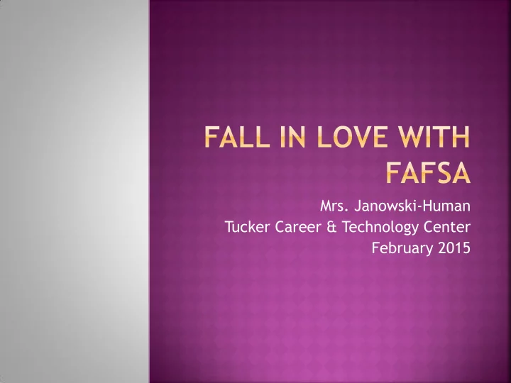 mrs janowski human tucker career technology center