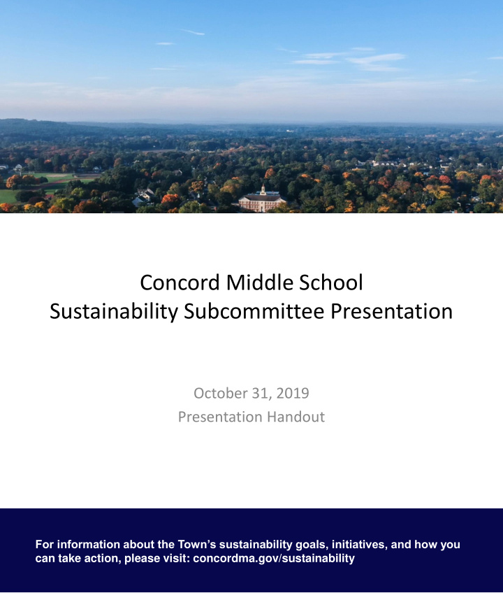 concord middle school sustainability subcommittee