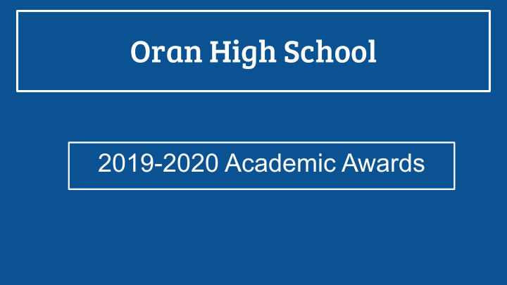 oran high school