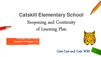 Reo  Reopen  pening  ing and  and Con  Conti  tinuity  nuity  of Lea  of  Learn  rning  ng Pl  Plan