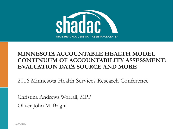 2016 minnesota health services research conference