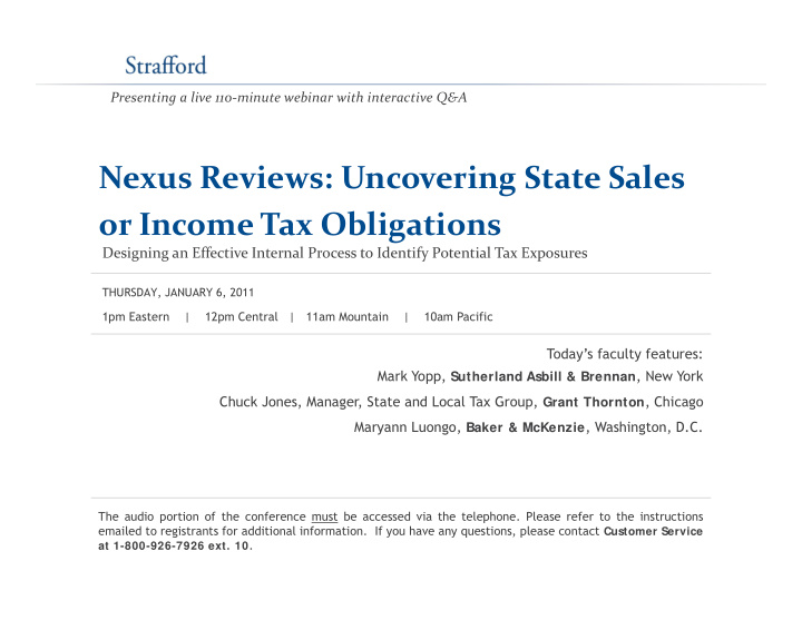 nexus reviews uncovering state sales g or income tax
