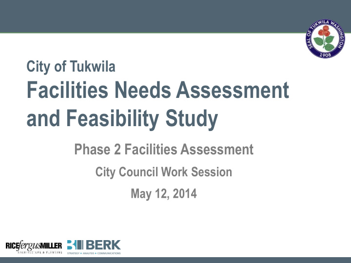 facilities needs assessment and feasibility study