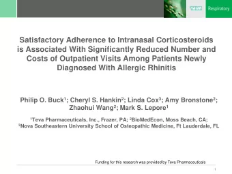 Satisfactory Adherence to Intranasal Corticosteroids  is Associated With Significantly Reduced