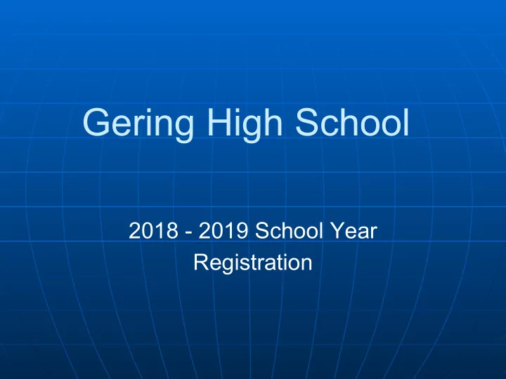 gering high school