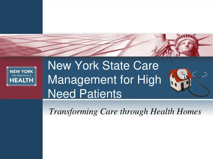 new york state care management for high need patients