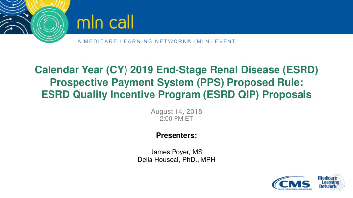 calendar year cy 2019 end stage renal disease esrd