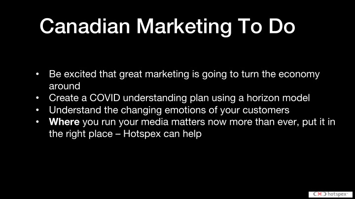 canadian marketing to do