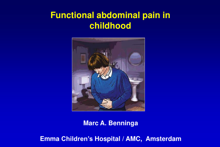 functional abdominal pain in