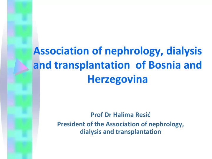 association of nephrology dialysis and transplantation of