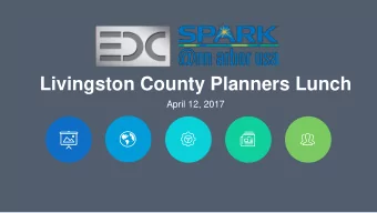 Livingston County Planners Lunch  April 12, 2017  MICHIGAN  JENNIFER  ALEX WEST  WORKS!  SPARK HQ