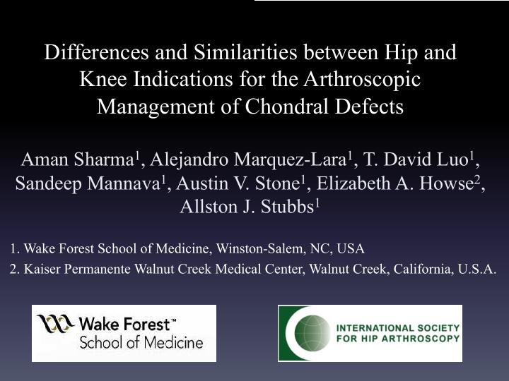 differences and similarities between hip and knee