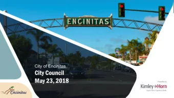 City Council  May 23, 2018  City of Encinitas City Council  Development Standard Review  April