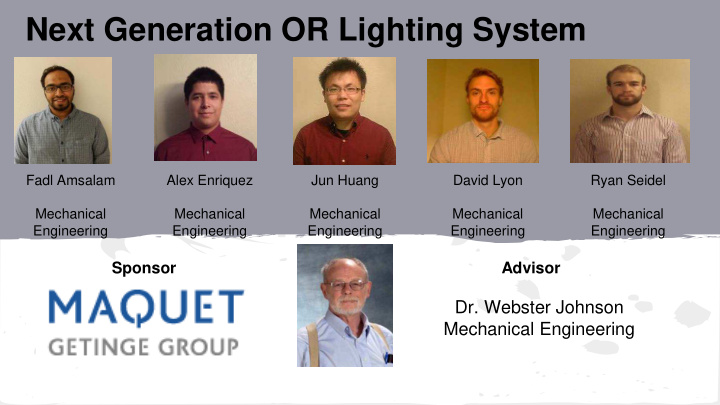 next generation or lighting system