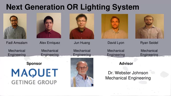 next generation or lighting system