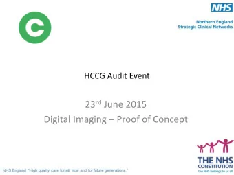 23 rd June 2015 Digital Imaging  Proof of Concept  Aims  Testing of the :-    Quality/