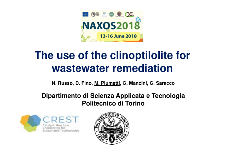 the use of the clinoptilolite for wastewater remediation
