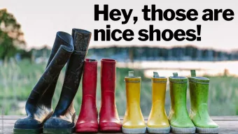 Hey, those are  Hey, those are  nice shoes!  nice shoes!  I still have my feet  on the ground, I