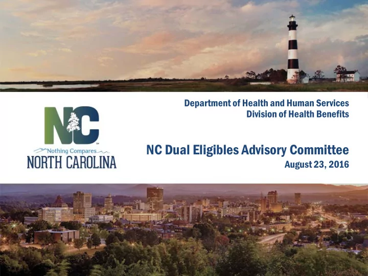 nc dual eligibles advisory committee
