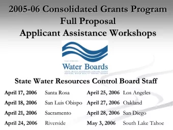 2005-  -06 Consolidated Grants Program  06 Consolidated Grants Program  2005  Full Proposal  Full
