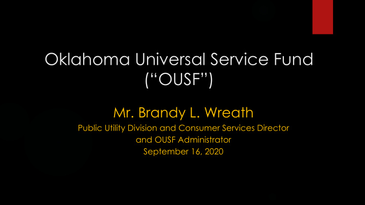 oklahoma universal service fund ousf