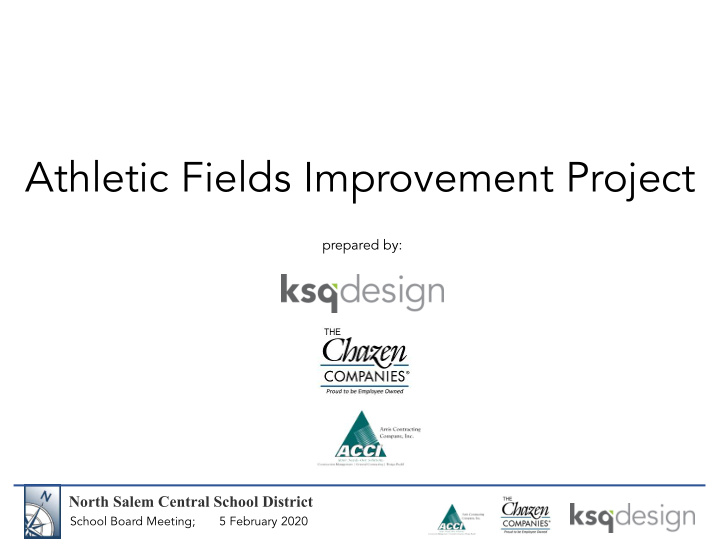 athletic fields improvement project