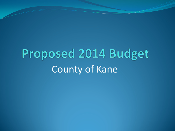 county of kane opportunities to review budget