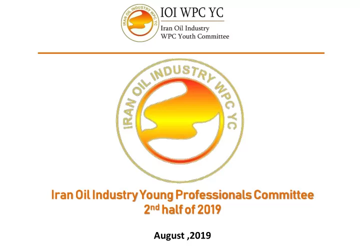 iran oil indus ustry try youn ung g profes ofessio