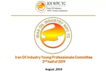 Iran Oil Indus  ustry  try Youn  ung  g Profes  ofessio  sionals  als Committe  mmittee  e nd half