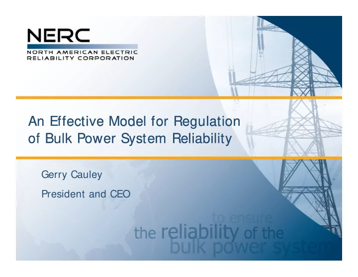 an effective model for regulation an effective model for