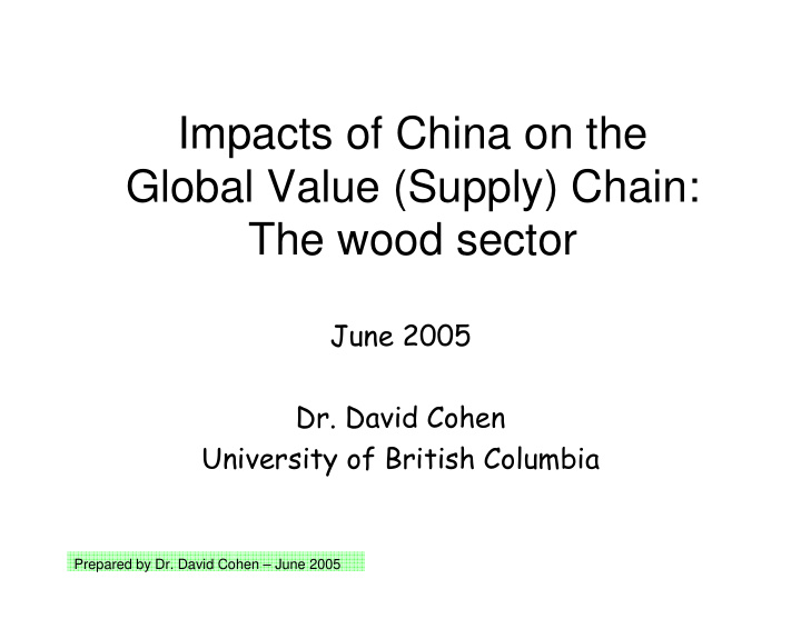 impacts of china on the global value supply chain the