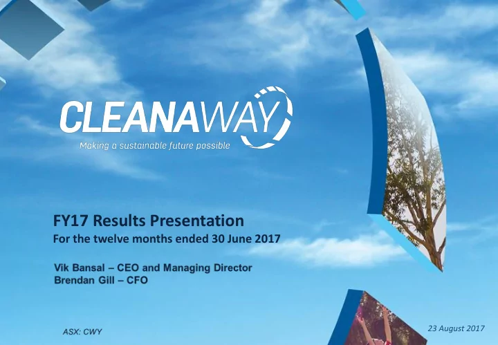 fy17 results presentation