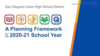 2020-21 School Year  for  the  ITEM 10a Presentation  Click to edit Master title style  September