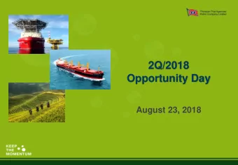 Opportunity Day  August 23, 2018  Thoresen Thai Agencies  Public Company Limited  DISCLAIMER  This
